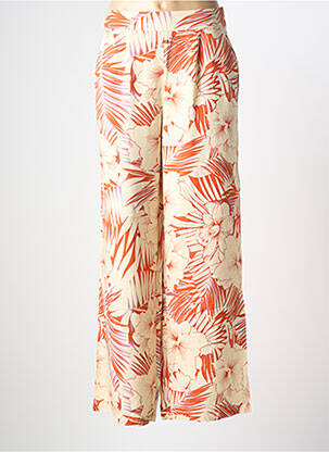 Pantalon droit tissage popeline taille haute beige LES P'TITES BOMBES femme
