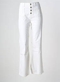 Jeans bootcut taille haute taille haute blanc SYSTEMACTION femme