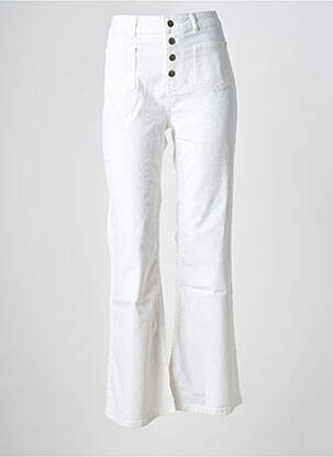 Jeans bootcut taille haute taille haute blanc SYSTEMACTION femme
