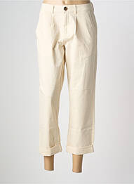 Pantalon 7/8 taille haute taille haute beige GARCIA femme