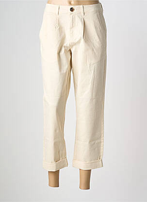 Pantalon 7/8 taille haute taille haute beige GARCIA femme