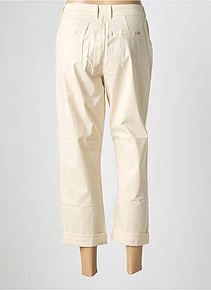 Pantalon 7/8 taille haute taille haute beige GARCIA femme