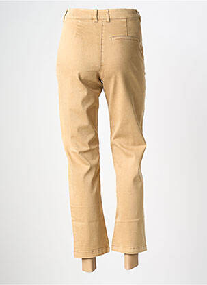 Pantalon 7/8 taille haute taille haute beige fonce GARCIA femme