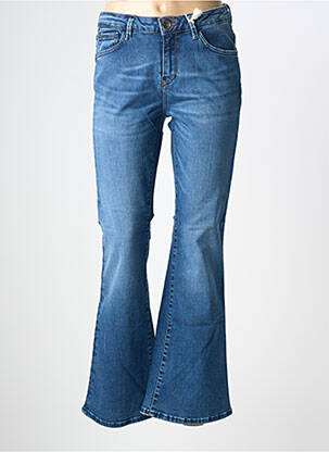 Jean coupe flare stretch taille basse bleu GARCIA femme