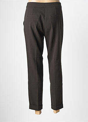 Pantalon 7/8 taille à pinces taille normale marron PAZ TORRAS femme