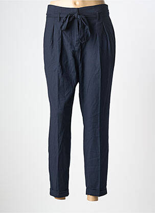 Pantalon 7/8 tissage popeline taille normale bleu LES P'TITES BOMBES femme