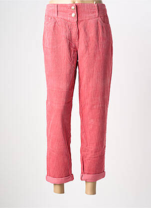 Pantalon droit stretch taille normale rose C'EST BEAU LA VIE femme