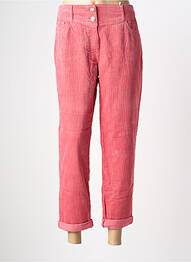 Pantalon droit stretch taille normale rose C'EST BEAU LA VIE femme