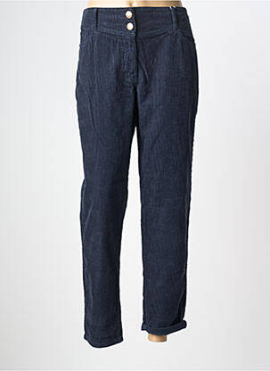 Pantalon droit stretch taille normale bleu C'EST BEAU LA VIE femme