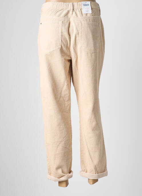 Pantalon droit beige C'EST BEAU LA VIE femme