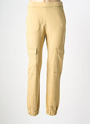 Pantalon cargo tissage popeline taille normale beige SYSTEMACTION femme