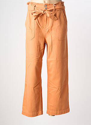 Jeans coupe large poches taille haute orange C'EST BEAU LA VIE femme