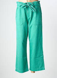 Jeans coupe large taille haute taille haute vert C'EST BEAU LA VIE femme