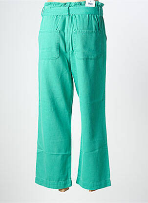 Jeans coupe large poches taille haute vert C'EST BEAU LA VIE femme
