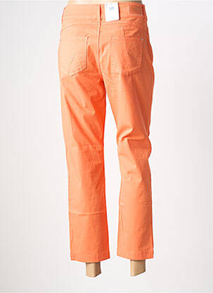 Pantalon 7/8 tissage popeline taille normale orange C'EST BEAU LA VIE femme