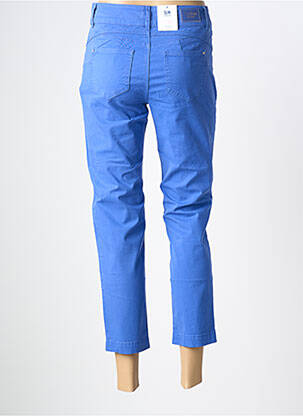 Pantalon 7/8 tissage popeline taille normale bleu C'EST BEAU LA VIE femme
