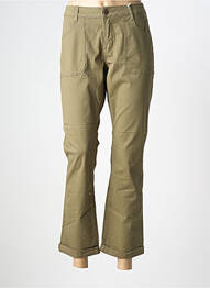 Pantalon droit fermeture zippée sous rabat boutonné vert LES P'TITES BOMBES fille