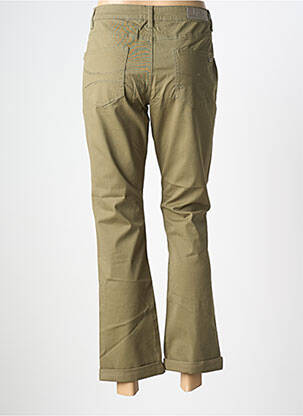 Pantalon droit fermeture zippée sous rabat boutonné vert LES P'TITES BOMBES fille