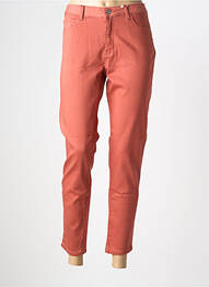 Pantalon 7/8 tissage popeline taille normale orange C'EST BEAU LA VIE femme