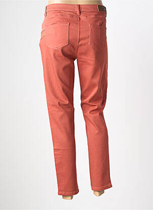 Pantalon 7/8 tissage popeline taille normale orange C'EST BEAU LA VIE femme