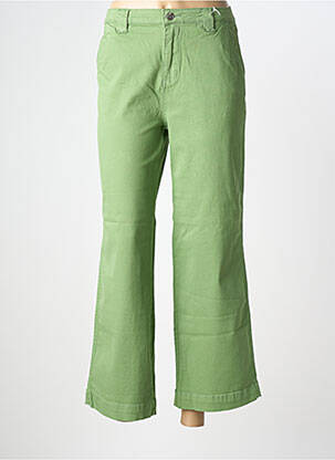 Jeans coupe large stretch taille normale vert LES P'TITES BOMBES femme