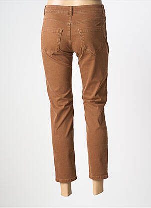 Jeans coupe slim stretch taille normale marron JENSEN femme