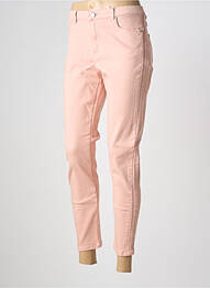 Jeans coupe slim stretch taille normale rose C'EST BEAU LA VIE femme