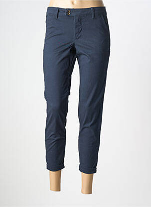 Pantalon 7/8 taille à pinces taille normale bleu LES P'TITES BOMBES femme