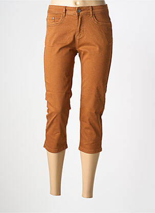 Pantacourt stretch taille normale marron JENSEN femme