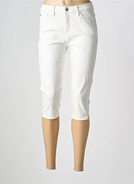 Corsaire tissage denim taille basse blanc GARCIA femme