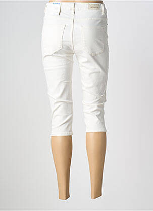 Corsaire tissage denim taille basse blanc GARCIA femme