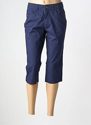Corsaire tissage popeline taille normale bleu JENSEN femme