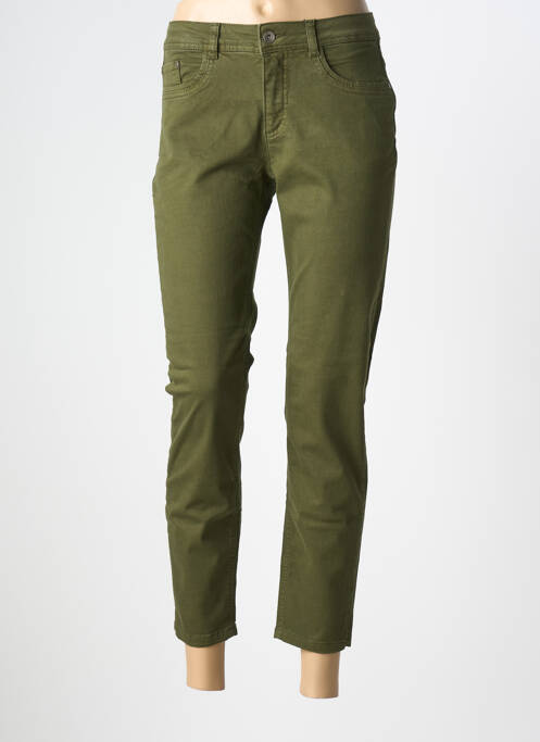 Jeans coupe slim stretch taille normale vert JENSEN femme