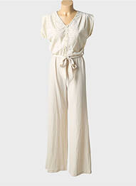 Combi-pantalon poches sans manche beige GARCIA femme