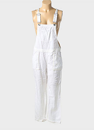 Salopette coupe droite fines bretelles blanc LPB femme