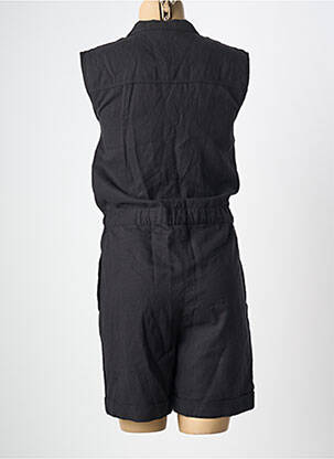 Combishort tissage popeline manches courtes noir C'EST BEAU LA VIE femme