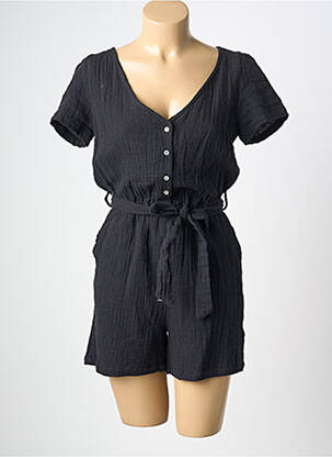 Combishort coupe cintrée manches courtes noir C'EST BEAU LA VIE femme
