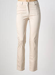 Pantalon slim tissage popeline taille normale beige OLSEN femme