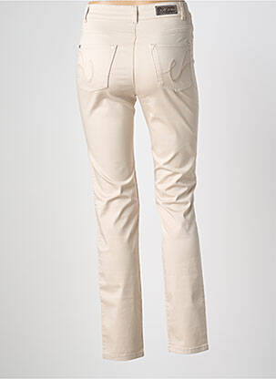 Pantalon slim tissage popeline taille normale beige OLSEN femme