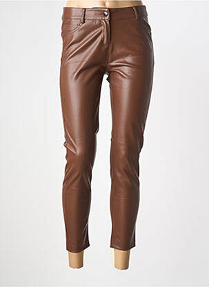 Pantalon 7/8 stretch taille normale marron LPB femme