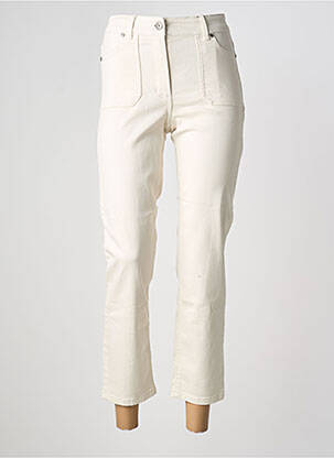 Jeans coupe slim stretch taille normale beige OLSEN femme
