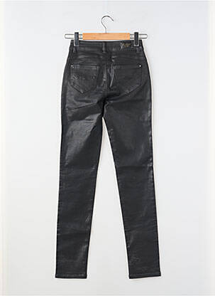 Pantalon slim tissage enduit taille normale noir C'EST BEAU LA VIE femme