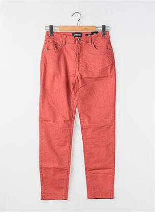 Pantalon slim tissage popeline taille normale orange JENSEN femme