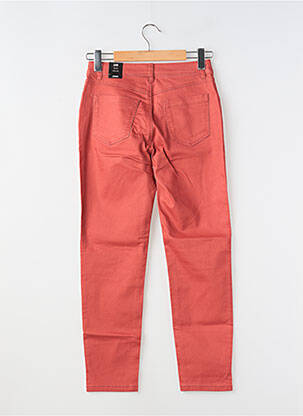 Pantalon slim tissage popeline taille normale orange JENSEN femme