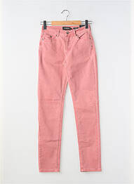 Pantalon slim tissage popeline taille normale rose JENSEN femme