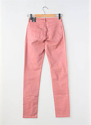 Pantalon slim tissage popeline taille normale rose JENSEN femme