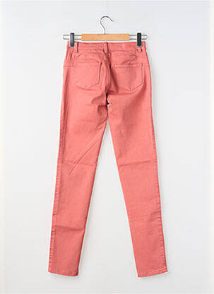 Pantalon slim tissage popeline taille normale rose C'EST BEAU LA VIE femme