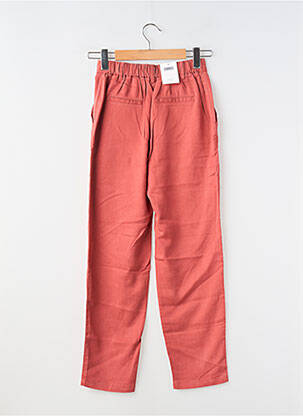 Pantalon droit tissage popeline taille normale rouge C'EST BEAU LA VIE femme