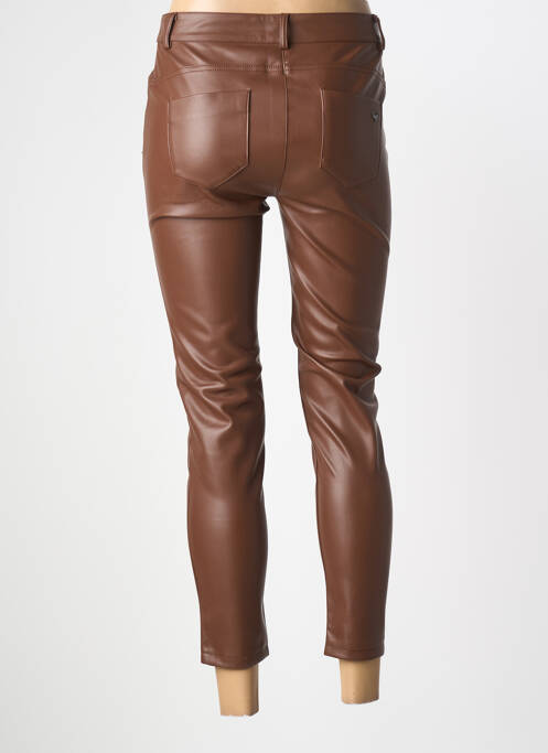 Pantalon 7/8 stretch taille normale marron LPB femme