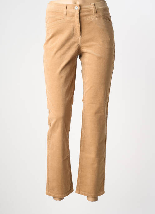 Pantalon 7/8 stretch taille normale marron OLSEN femme